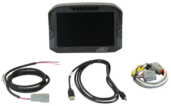 AEM CD-7 Non Logging Race Dash Carbon Fiber Digital Display (CAN Input Only) - Bull Strap