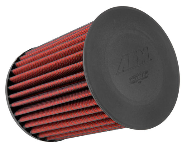 AEM DryFlow Air Filter - Round 2.75in ID x 6.25in OD x 8.25in H fits 2007-2014 Ford/Volvo - Bull Strap