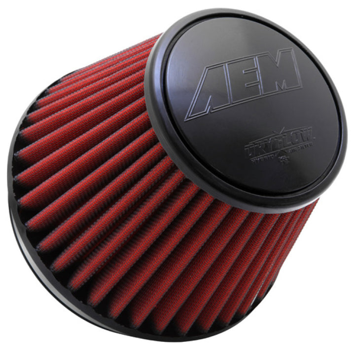 AEM Dryflow 6in. X 6in. Round Tapered Air Filter - Bull Strap