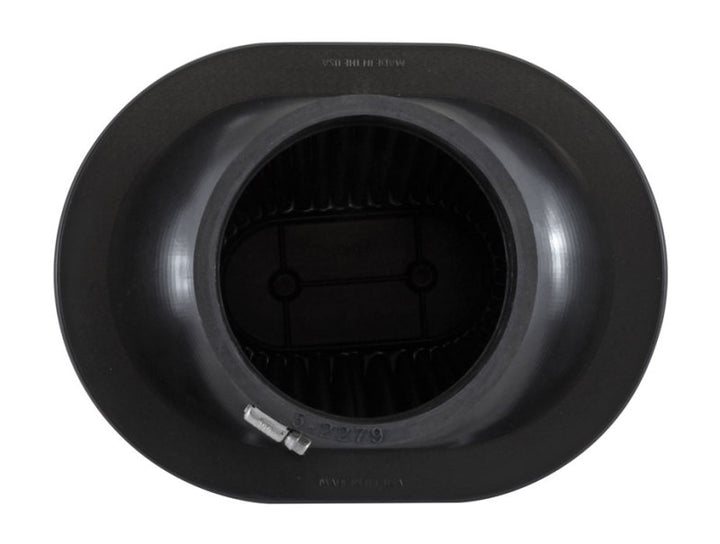AEM Dryflow Air Filter-Oval Tapered 8in x 10.5in O/S Base / 5in x 7.75in O/S Top / 8in Height - Bull Strap