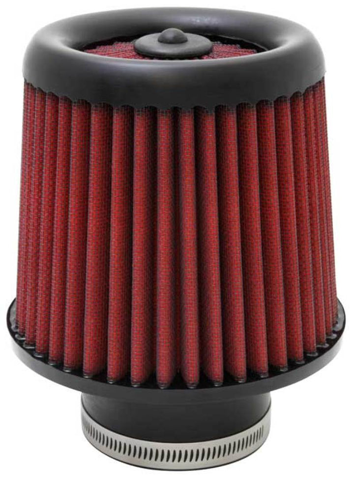 AEM Dryflow Air Filter - Round Tapered 5in Top OD x 6 Base OD x 5.563in H x 3in Flange ID - Bull Strap