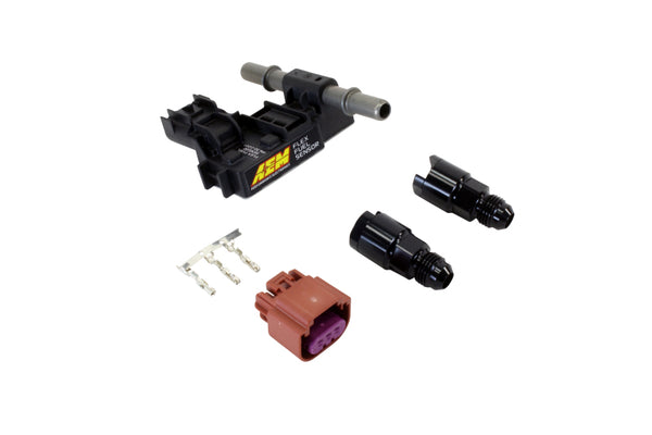 AEM Ethanol Content Flex Fuel Sensor w/ -6AN fittings Kit - Bull Strap