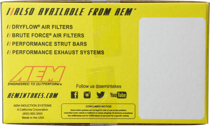 AEM Mazdaspeed Turbo Polished Short Ram Intake - Bull Strap