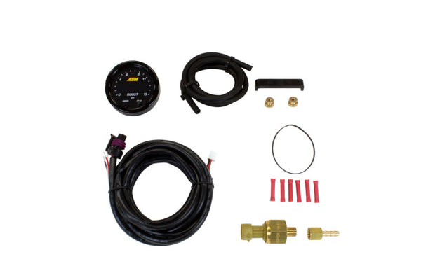 AEM X-Series Pressure 0-15psi Gauge Kit - Bull Strap