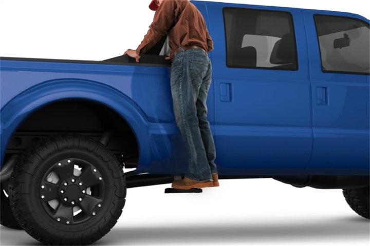 AMP Research 19-22 Ram 1500 (Excl. TRX) BedStep2 - Black - Bull Strap