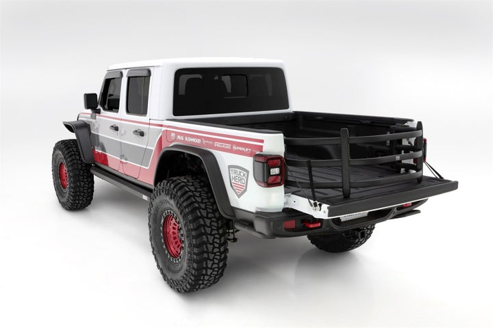 AMP Research 20-22 Jeep Gladiator (Does Not Work w/Tonneau Cvrs) Bedxtender HD Sport - Black - Bull Strap