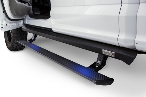 AMP Research 2007-2018 Jeep Wrangler JKU 4DR PowerStep XL - Black (Incl OEM Style Illumination) - Bull Strap