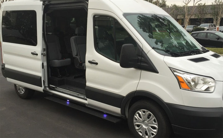 AMP Research 2020 Ford Transit Powerstep Plug N Play - Black - Bull Strap