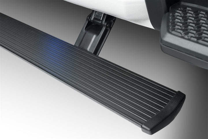 AMP Research 23-24 Chevrolet Colorado / GMC Canyon Crew Cab PowerStep Plug N Play - Black - Bull Strap