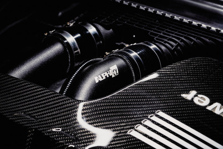 AMS Performance 15-18 BMW M3 / 15-20 BMW M4 w/ S55 3.0L Turbo Engine Charge Pipes - Bull Strap