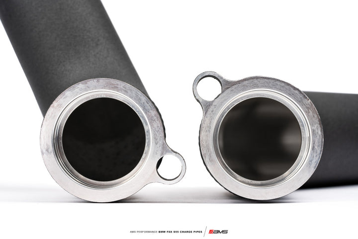 AMS Performance 15-18 BMW M3 / 15-20 BMW M4 w/ S55 3.0L Turbo Engine Charge Pipes - Bull Strap