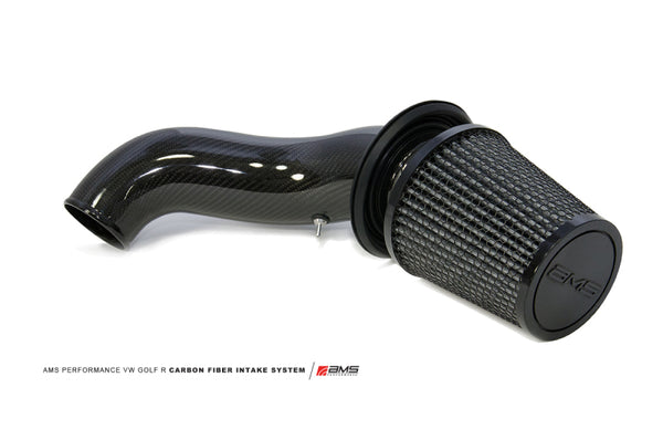 AMS Performance 2015+ VW Golf R MK7 Carbon Fiber Intake - Bull Strap