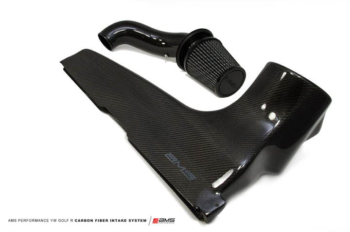 AMS Performance 2015+ VW Golf R MK7 Carbon Fiber Intake - Bull Strap