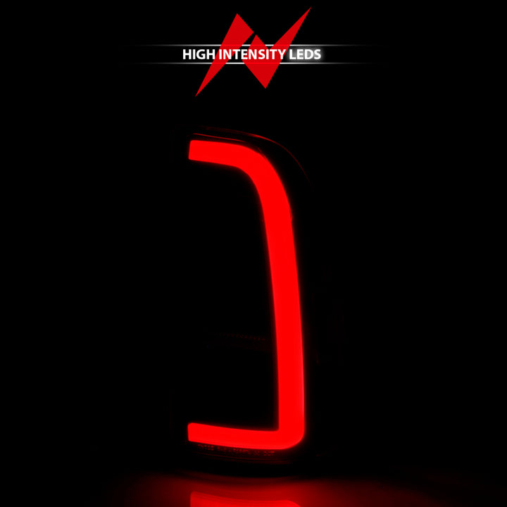 ANZO 00-06 Toyota Tundra LED Taillights w/ Light Bar Black Housing Clear Lens - Bull Strap