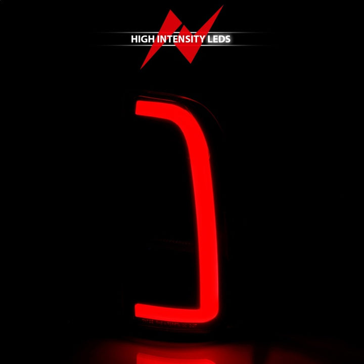 ANZO 00-06 Toyota Tundra (Std. Bed/Reg Cab) LED Taillights w/Light Bar Black Housing Smoke Lens - Bull Strap