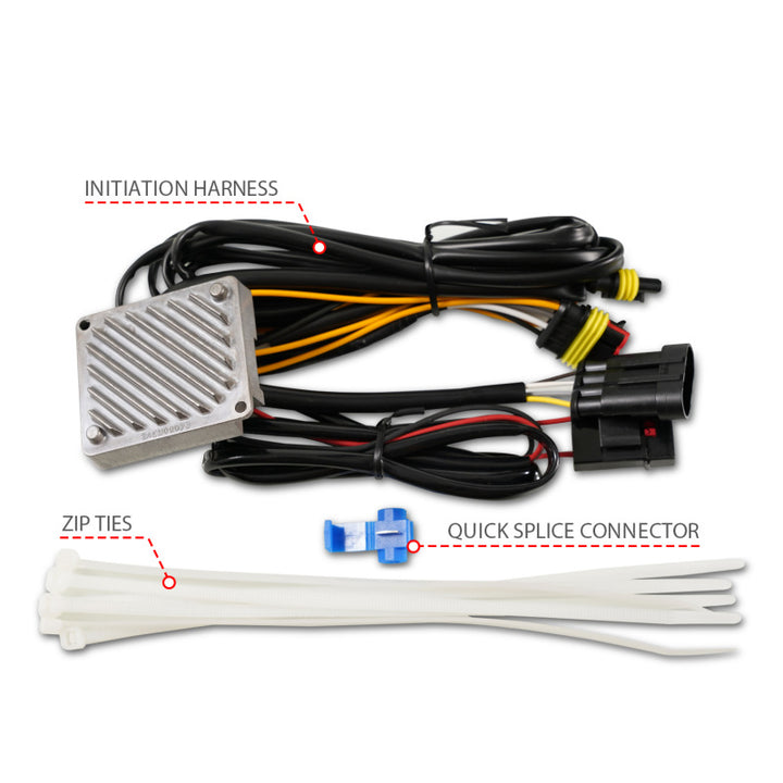 ANZO 05-11 Toyota Tacoma Full LED Projector Headlights White DRL/Init/SeqSig Black - Pair - Bull Strap