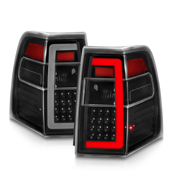 ANZO 07-17 Ford Expedition LED Taillights w/ Light Bar Black Housing Clear Lens - Bull Strap