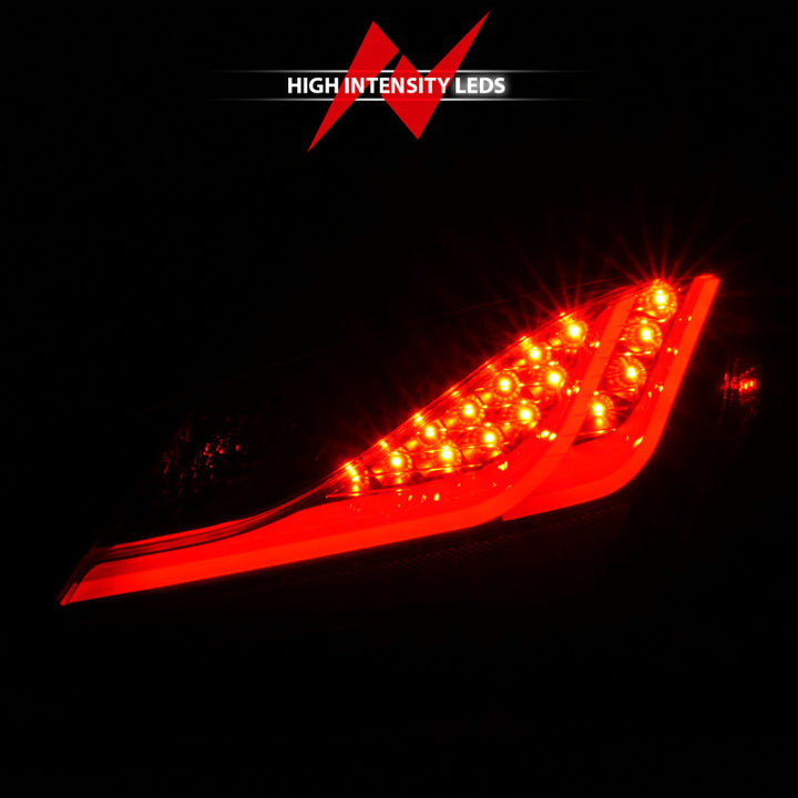 ANZO 10-13 Hyundai Genesis 2DR LED Taillights Smoke - Bull Strap