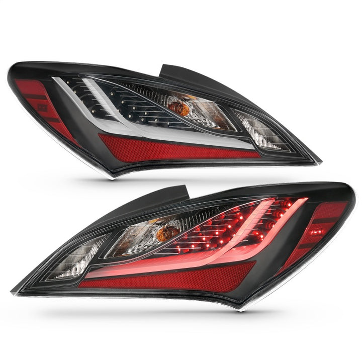 ANZO 10-13 Hyundai Genesis 2DR LED Taillights Smoke - Bull Strap