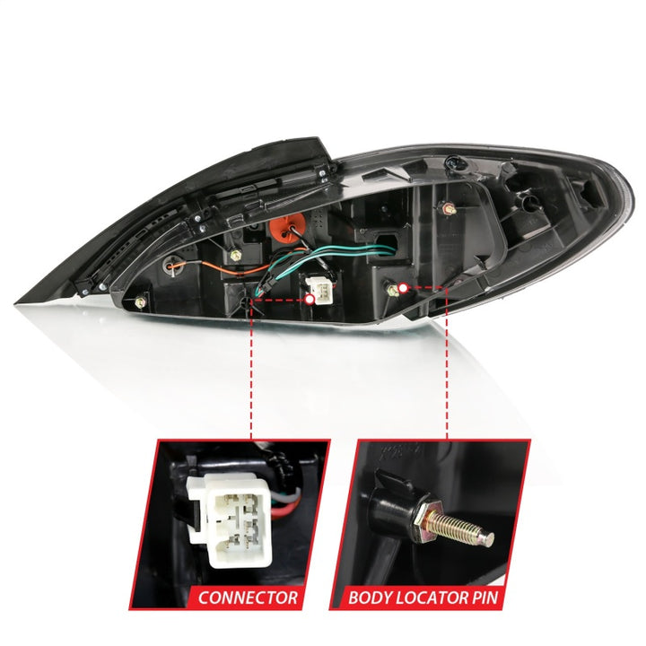 ANZO 10-13 Hyundai Genesis 2DR LED Taillights Smoke - Bull Strap