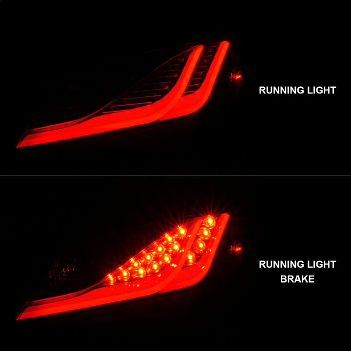 ANZO 10-13 Hyundai Genesis 2DR LED Taillights Smoke - Bull Strap