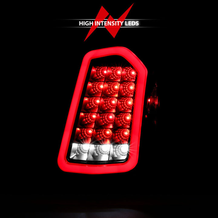 ANZO 11-14 Chrysler 300 LED Taillights Black w/ Sequential - Bull Strap
