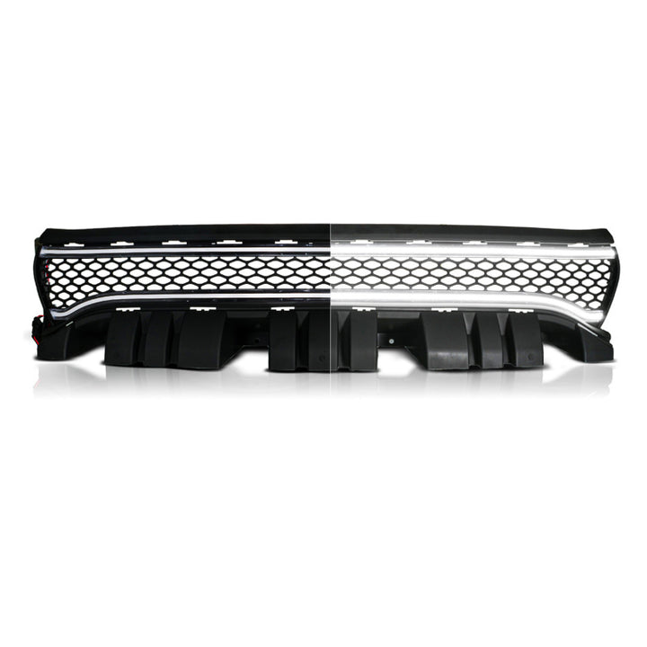 ANZO 15-23 Dodge Charger Black LED Grille w/ Initiation & Running Light/DRL Bar - Bull Strap