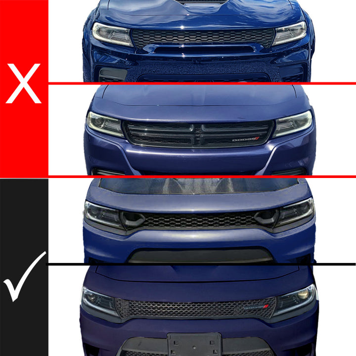 ANZO 15-23 Dodge Charger Black LED Grille w/ Initiation & Running Light/DRL Bar - Bull Strap