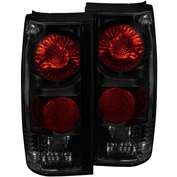 ANZO 1982-1994 Chevrolet S-10 Taillights Dark Smoke - Bull Strap