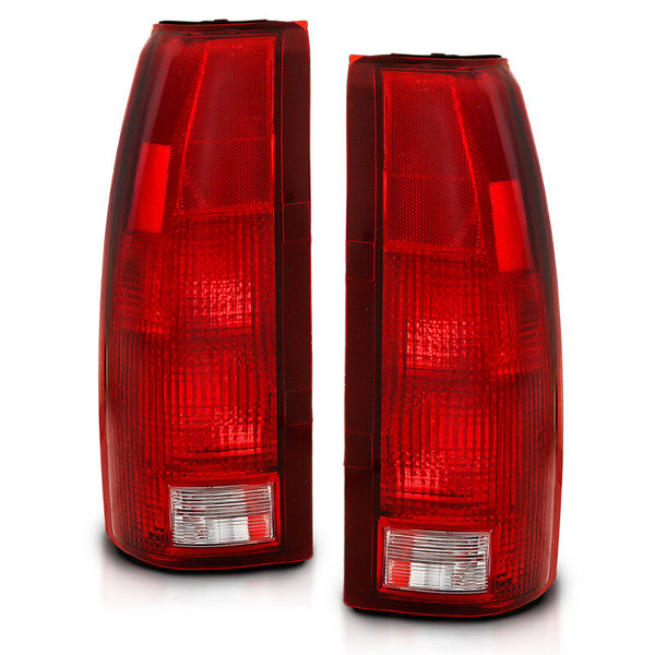 ANZO 1988-1999 Chevy C1500 Taillight Red/Clear Lens (OE Replacement) - Bull Strap