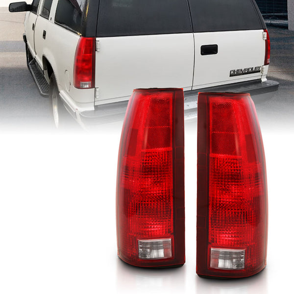 ANZO 1988-1999 Chevy C1500 Taillight Red/Clear Lens w/ Circuit Board(OE Replacement) - Bull Strap
