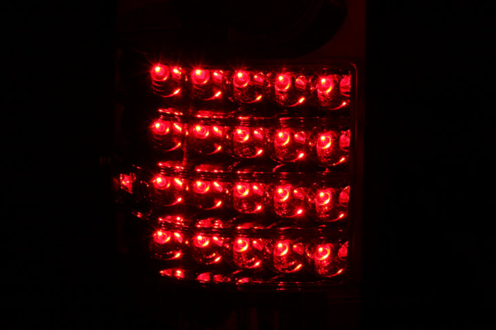 ANZO 1989-1995 Toyota Pickup LED Taillights Red/Clear - Bull Strap