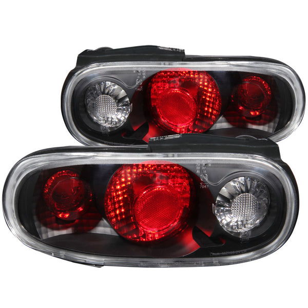 ANZO 1990-1997 Mazda Miata Taillights Black - Bull Strap