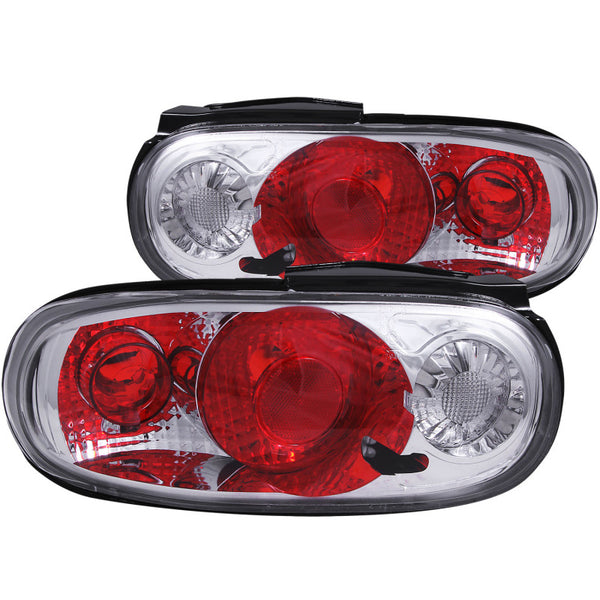 ANZO 1990-1997 Mazda Miata Taillights Chrome - Bull Strap