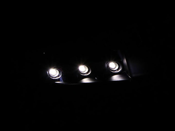ANZO 1994-2001 Dodge Ram Crystal Headlights Black w/ LED - Bull Strap