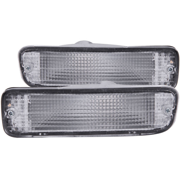 ANZO 1995-1997 Toyota Tacoma Euro Parking Lights Chrome - Bull Strap