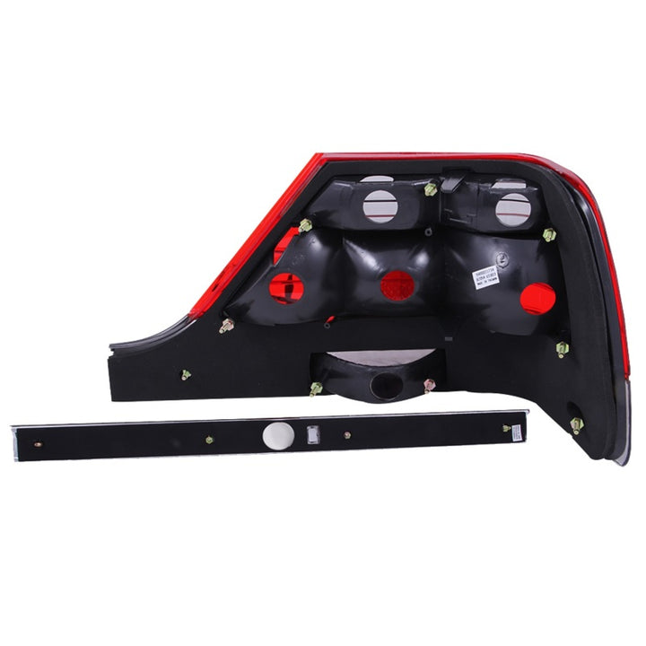 ANZO 1995-1999 Mercedes Benz S Class W140 Taillights Red/Clear - Bull Strap