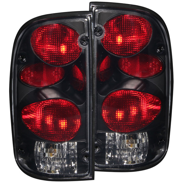 ANZO 1995-2000 Toyota Tacoma Taillights Dark Smoke G2 - Bull Strap