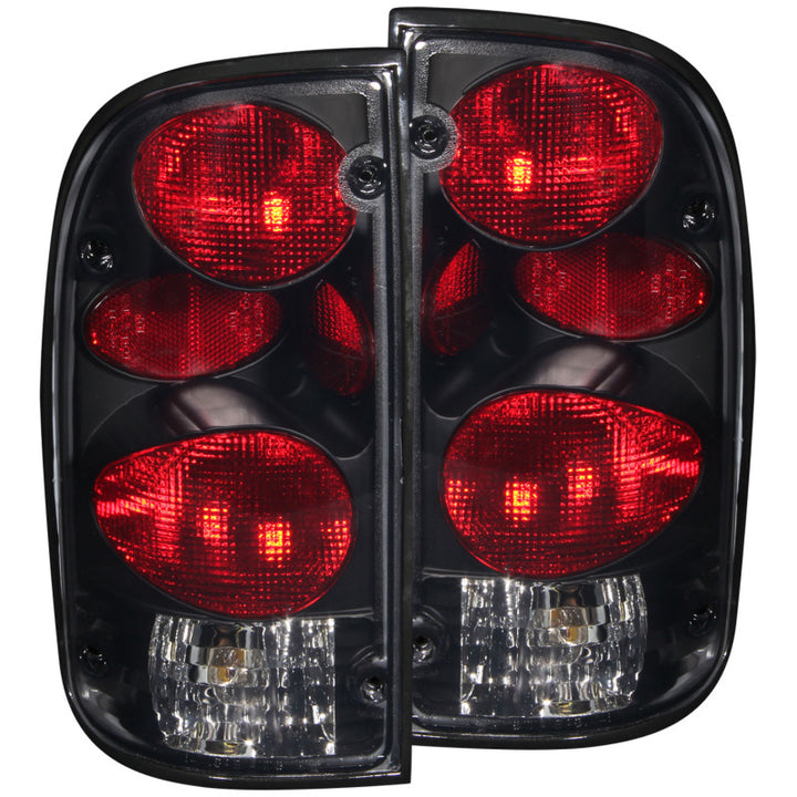 ANZO 1995-2000 Toyota Tacoma Taillights Dark Smoke G2 - Bull Strap