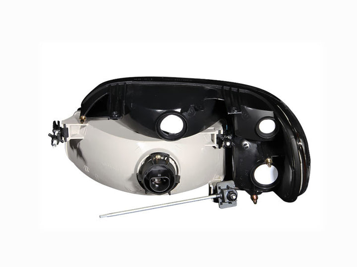ANZO 1995-2001 Ford Explorer Crystal Headlights Chrome w/ Corner Lights 2pc - Bull Strap