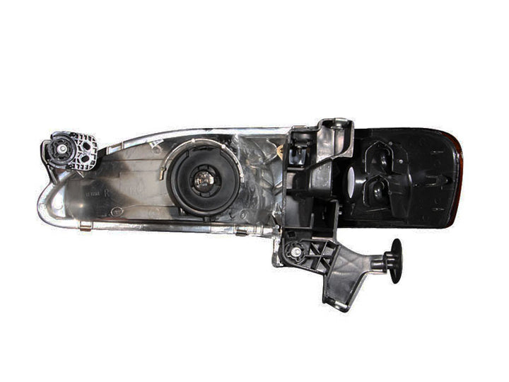 ANZO 1998-2000 Toyota Corolla Crystal Headlights Black - Bull Strap