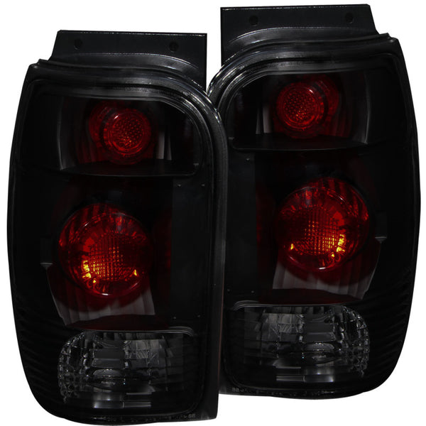 ANZO 1998-2001 Ford Explorer Taillights Dark Smoke - Bull Strap