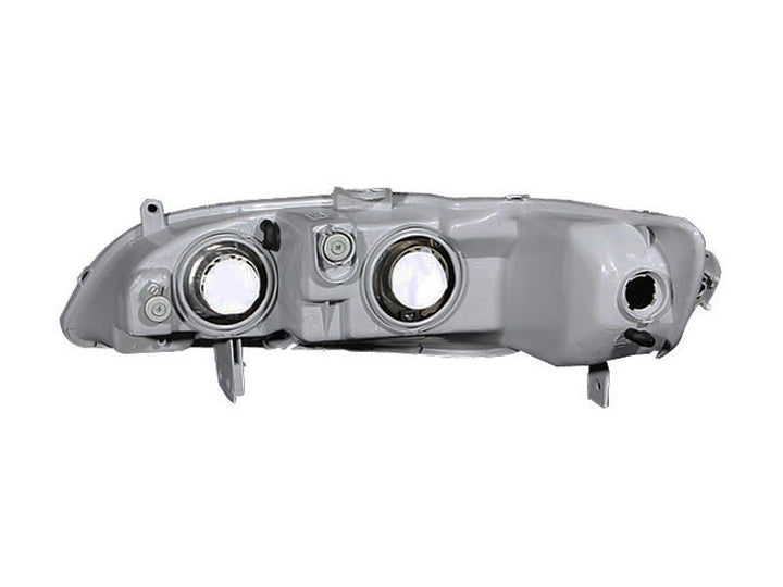 ANZO 1998-2002 Honda Accord Crystal Headlights Black - Bull Strap