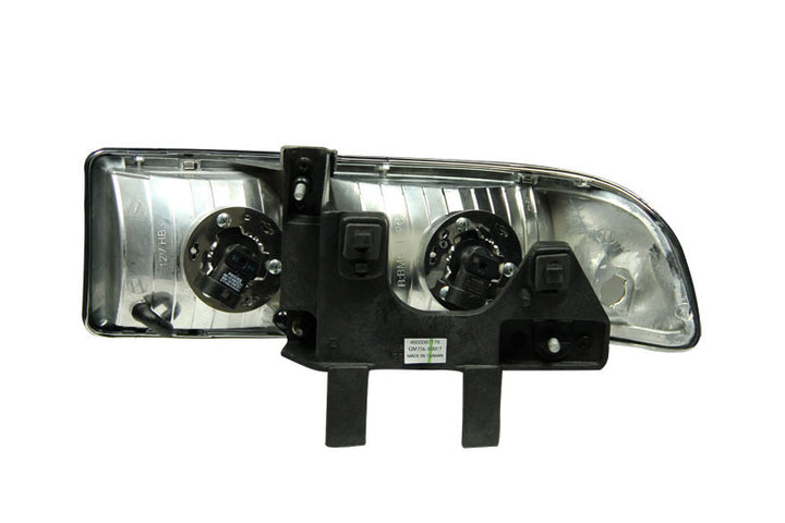 ANZO 1998-2005 Chevrolet S-10 Crystal Headlights Chrome - Bull Strap