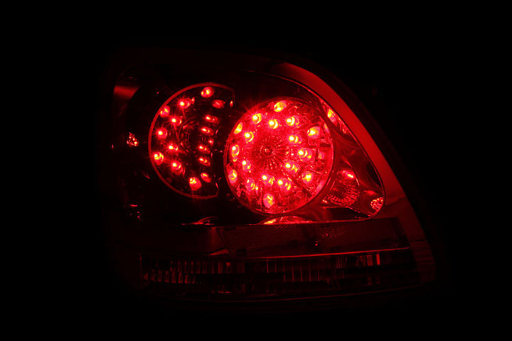 ANZO 1998-2005 Lexus Gs300 LED Taillights Red/Clear - Bull Strap