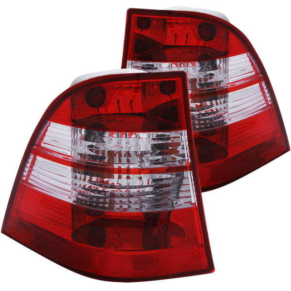 ANZO 1998-2005 Mercedes Benz M Class W163 Taillights Chrome - Bull Strap