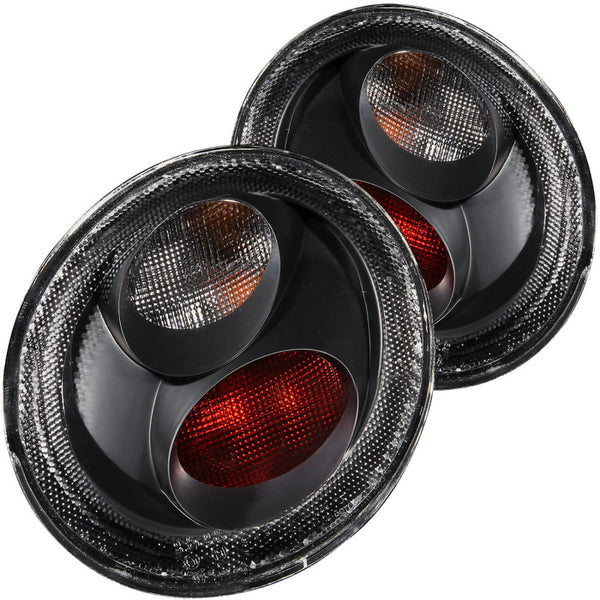 ANZO 1998-2005 Volkswagen Beetle Taillights Black - Bull Strap