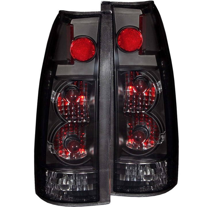 ANZO 1999-2000 Cadillac Escalade Taillights Dark Smoke G2 - Bull Strap