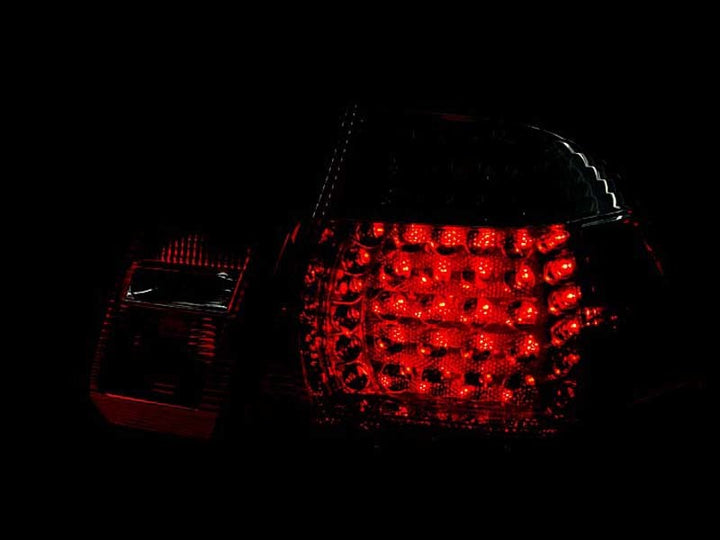 ANZO 1999-2001 BMW 3 Series E46 LED Taillights Red/Clear 4pc - Bull Strap
