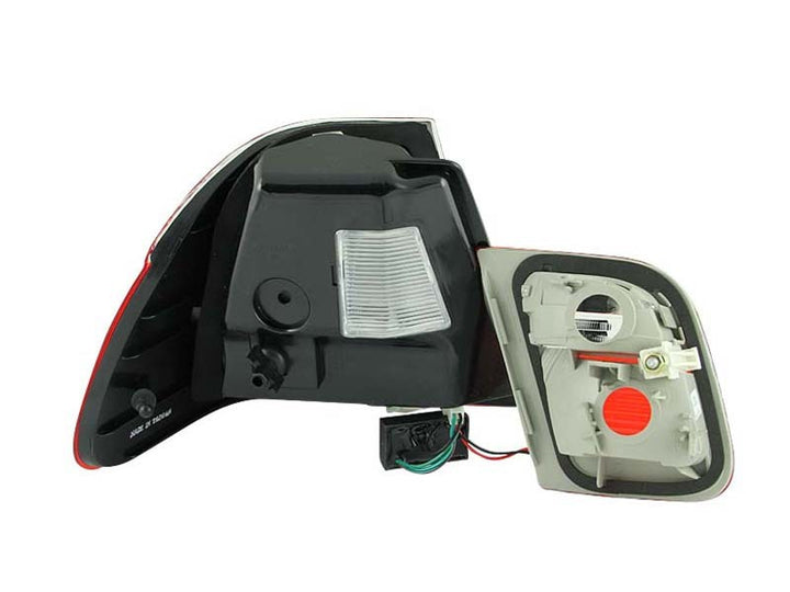 ANZO 1999-2001 BMW 3 Series E46 LED Taillights Red/Clear 4pc - Bull Strap